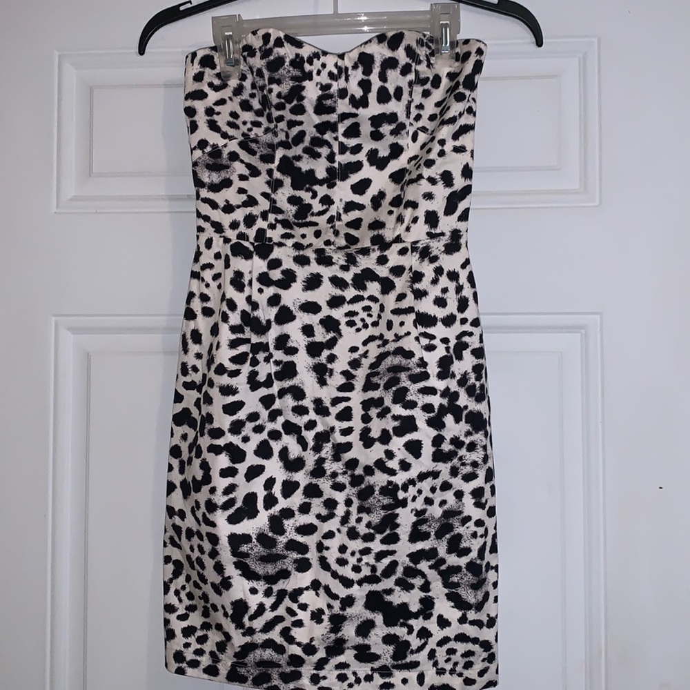 H&M black and white leopard dress Size 2